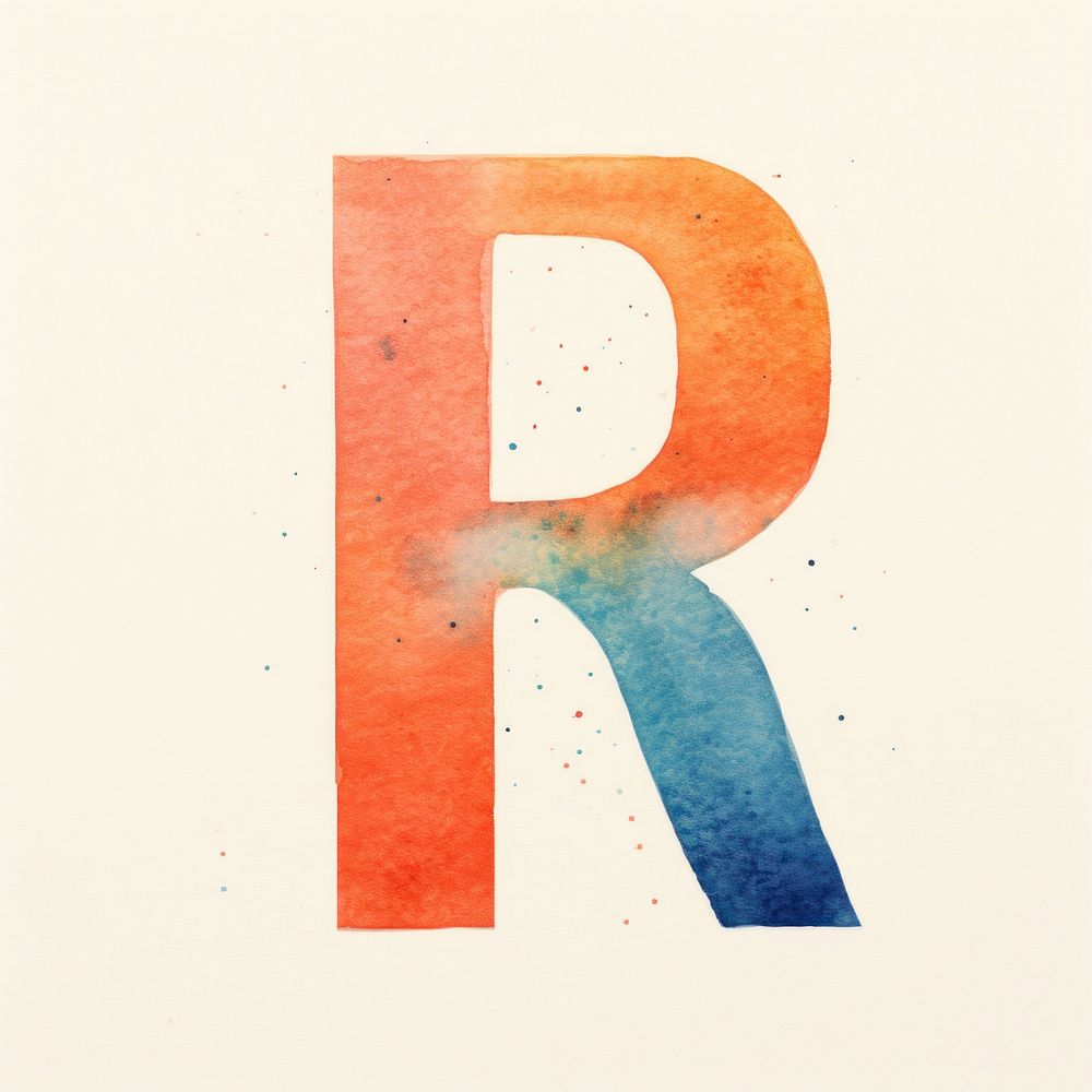 Letters R text number art.