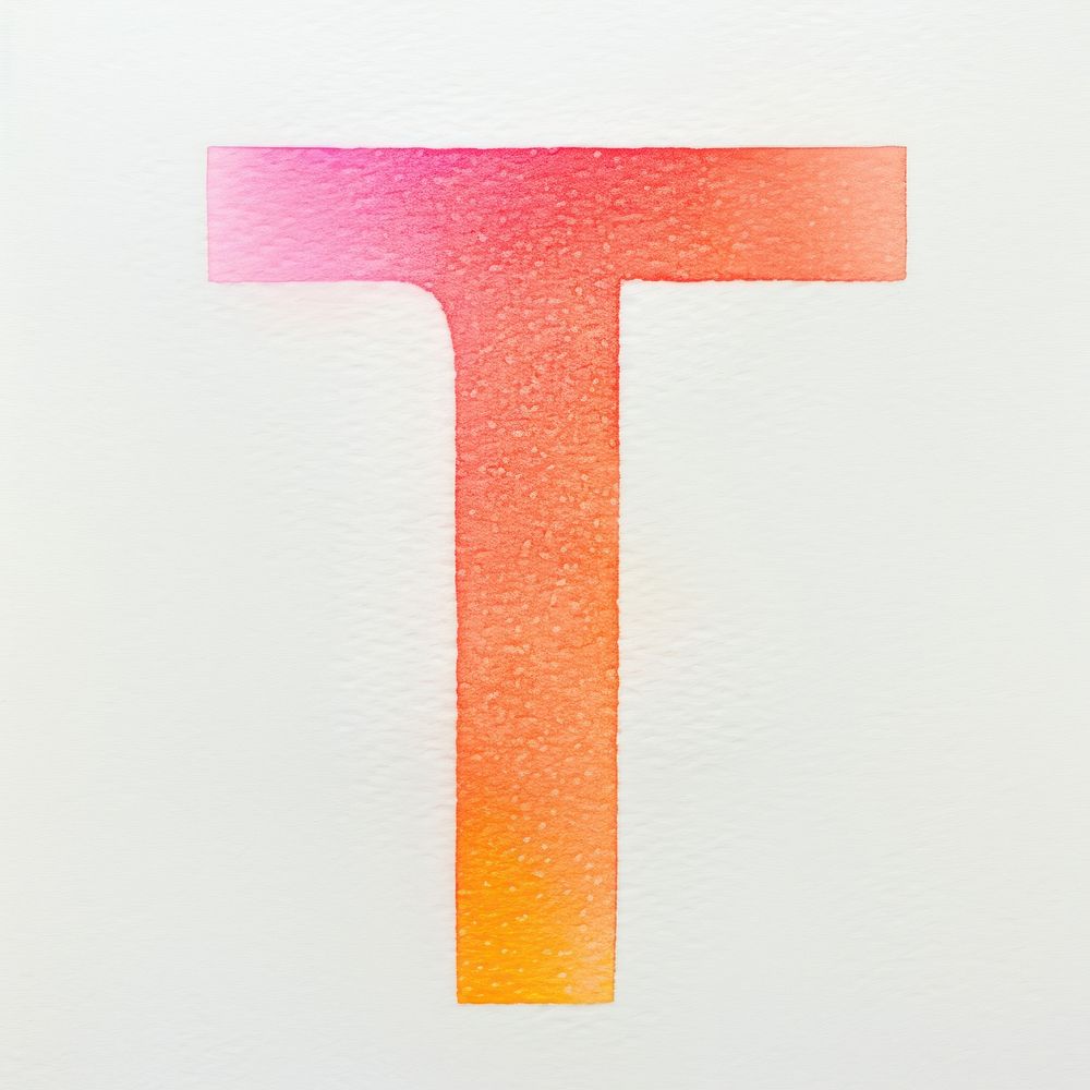 Letters T art symbol number.