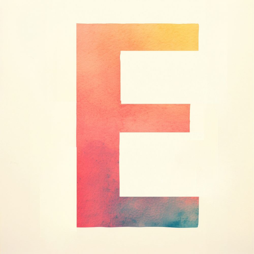 Letters E text number art.
