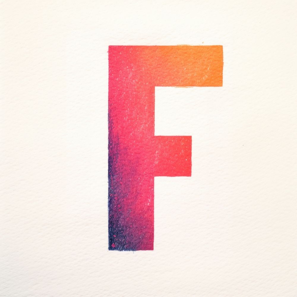 Letters F text number shape.