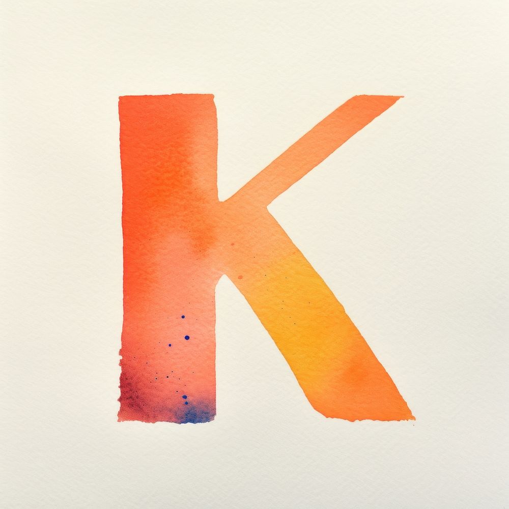 Letters K text art alphabet.