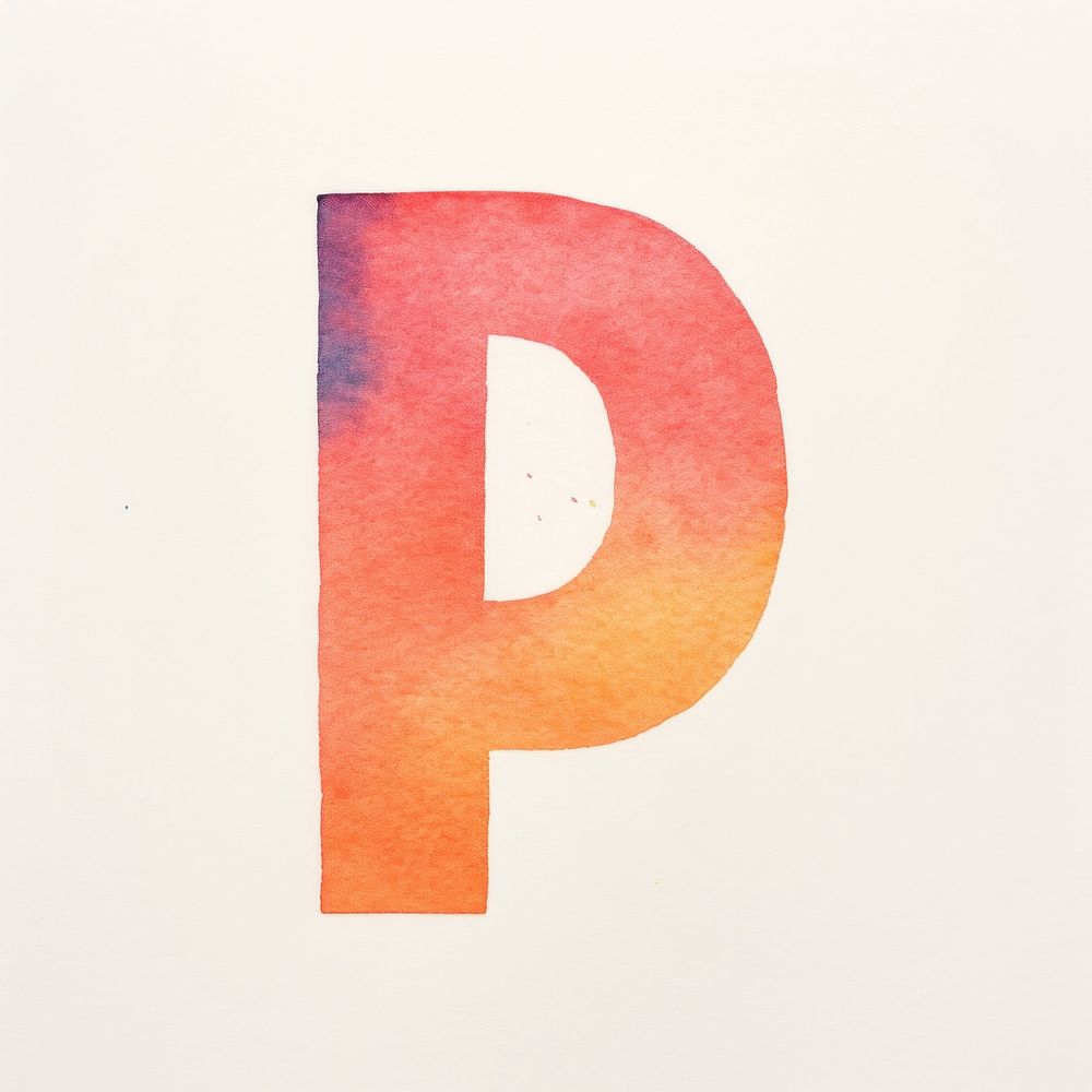 Letters P text shape logo.