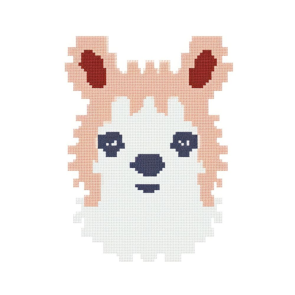 Cross stitch alpaca embroidery pattern mammal.