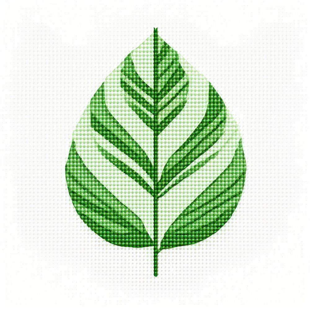 Cross stitch leaf backgrounds plant pattern.