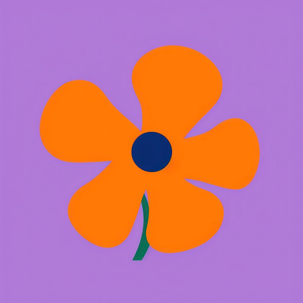 Anemone graphics cartoon flower.