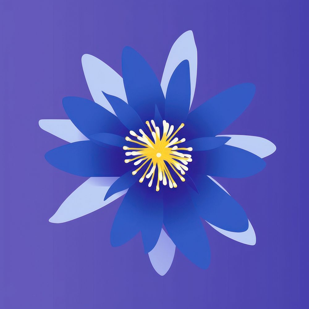 Blue passion flower graphics nature petal.