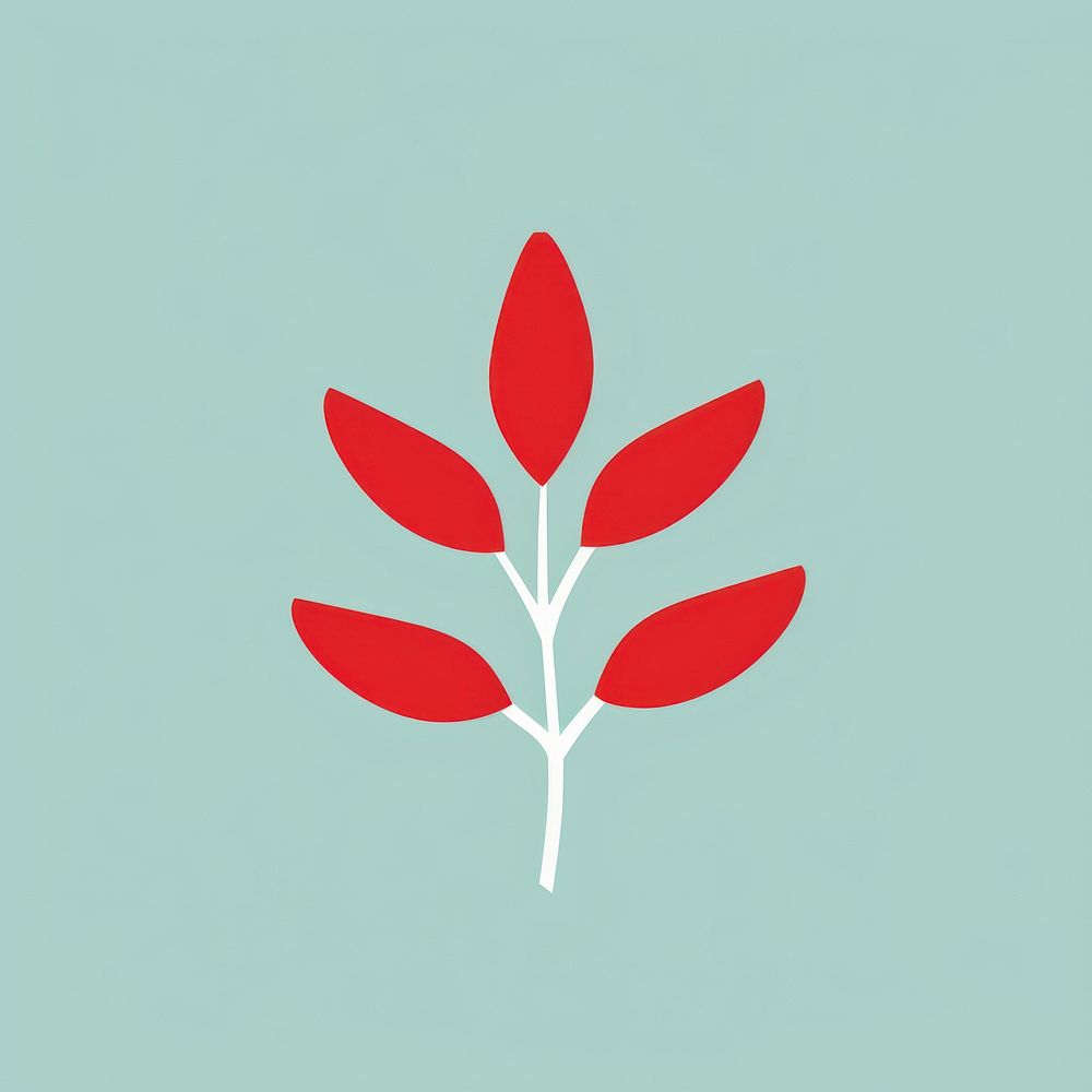 Cardinal flower symbol plant leaf.