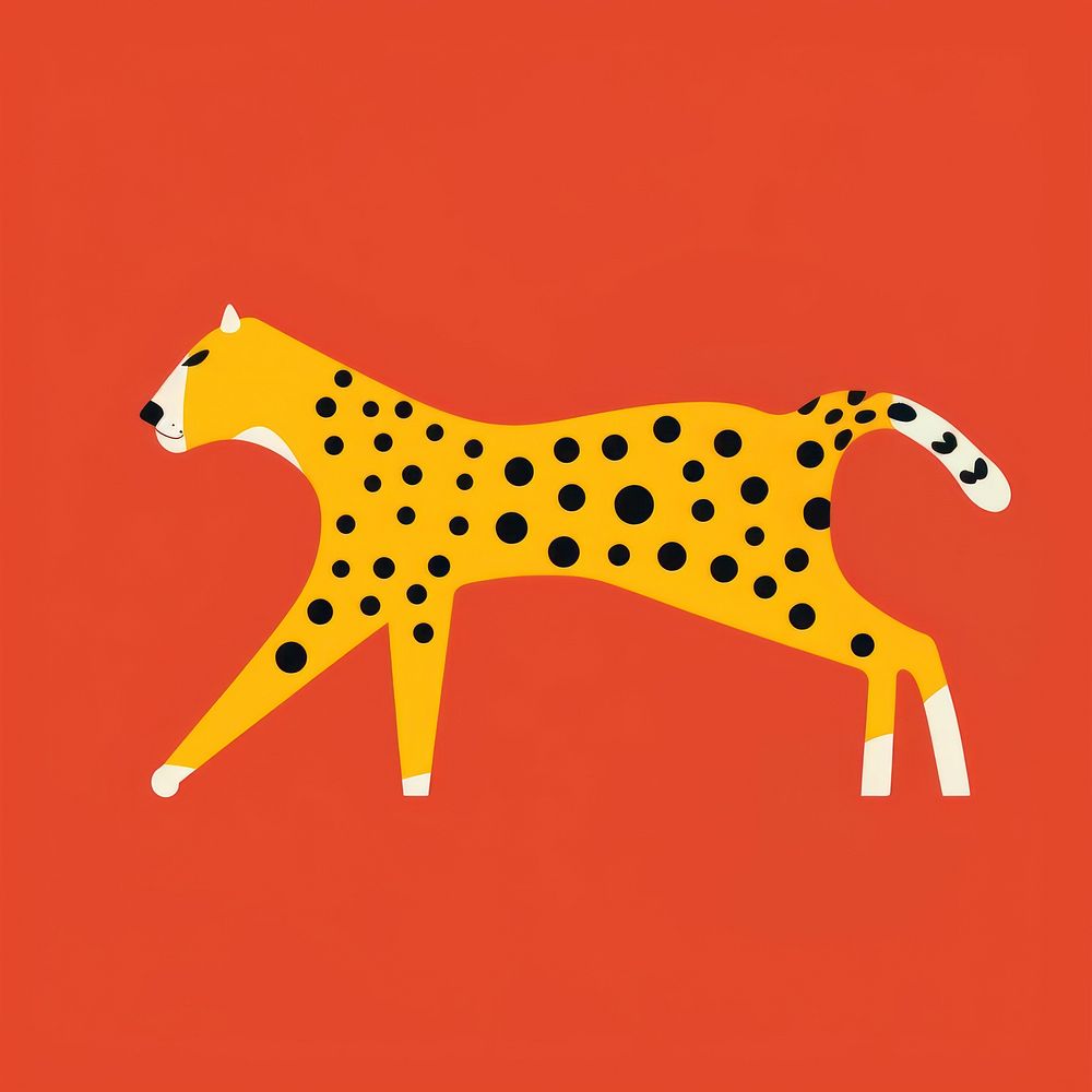 Cheetah wildlife cartoon animal.