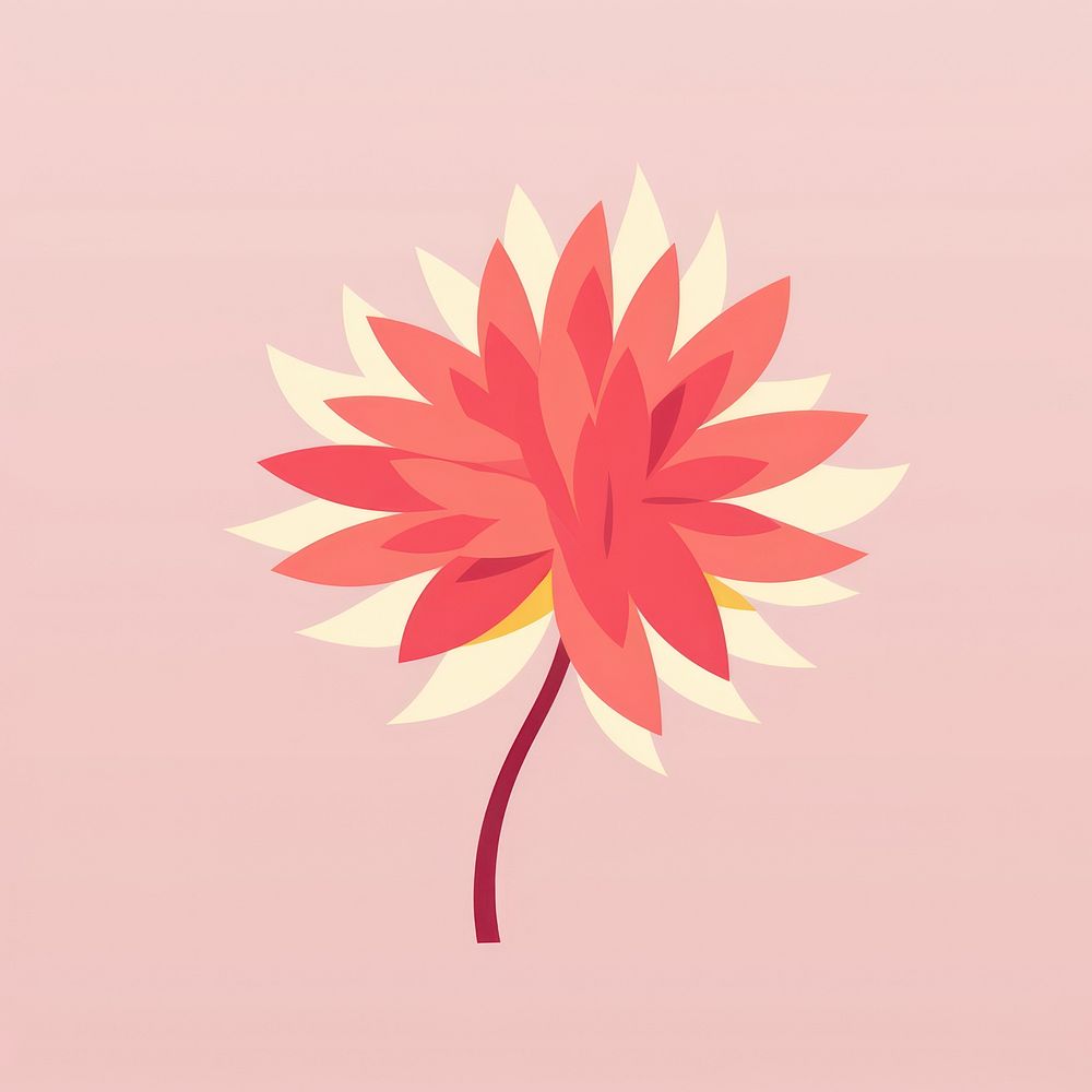 Dahlia graphics pattern flower.