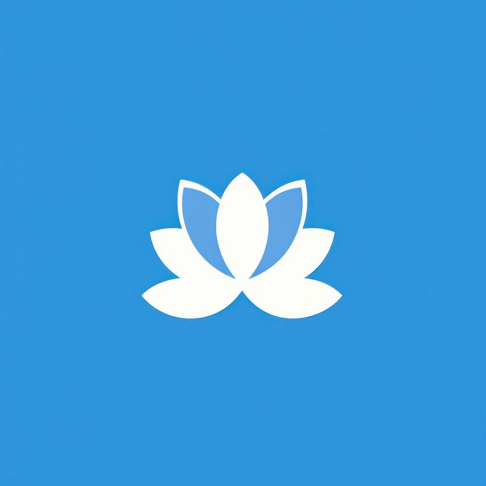 Egyptian blue water lily nature logo proteales.
