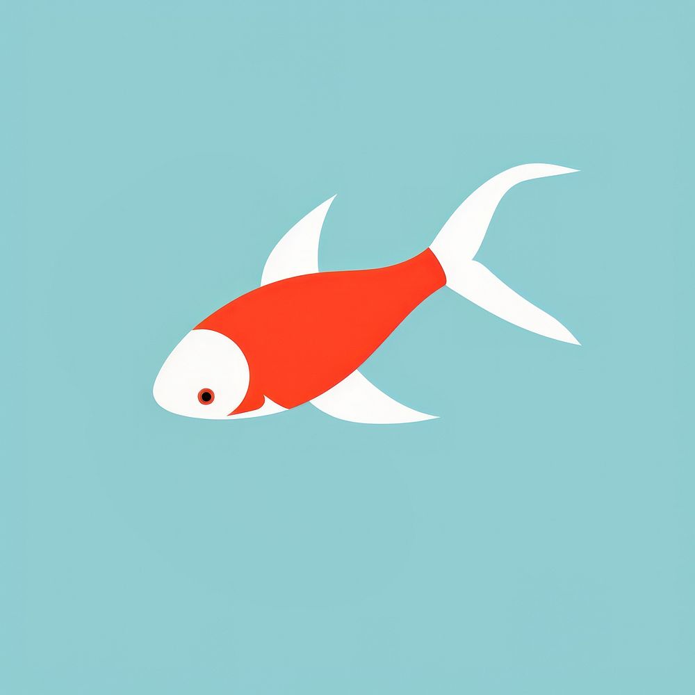 Koi fish goldfish cartoon animal.