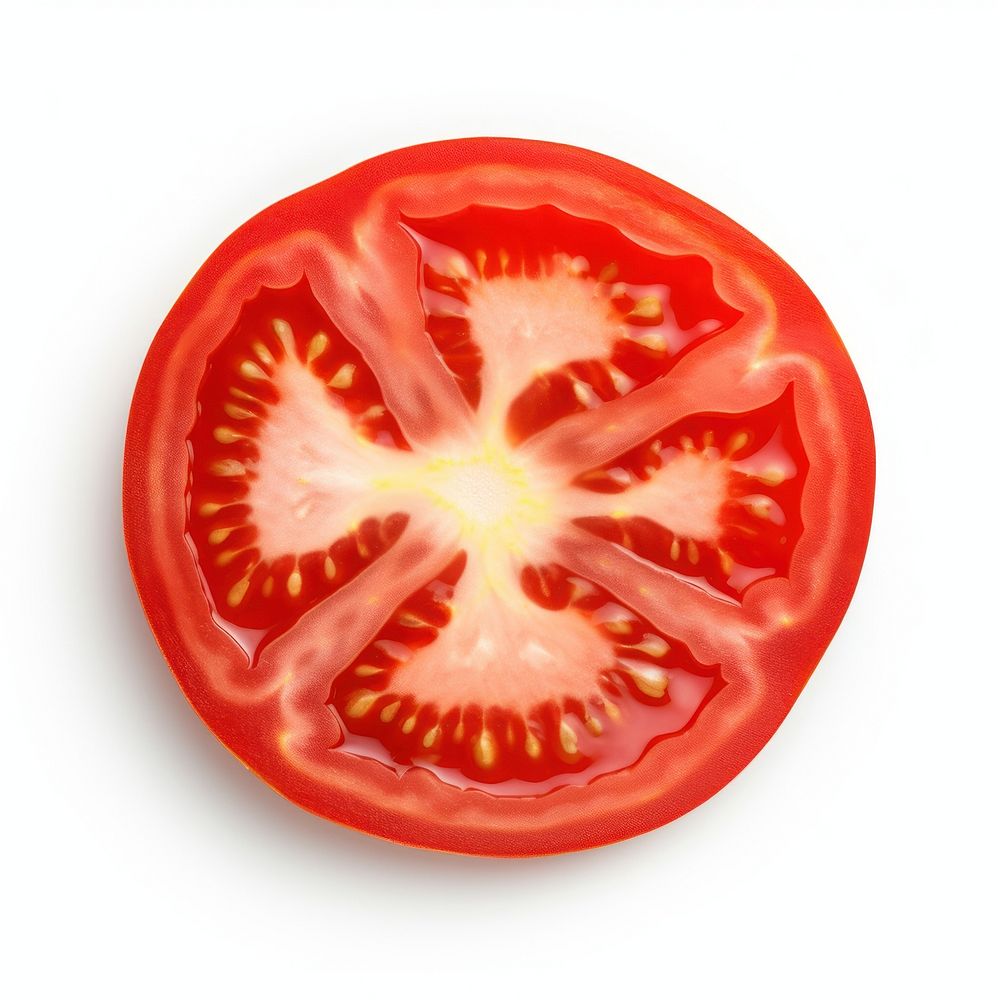 Tomato slice vegetable plant food.