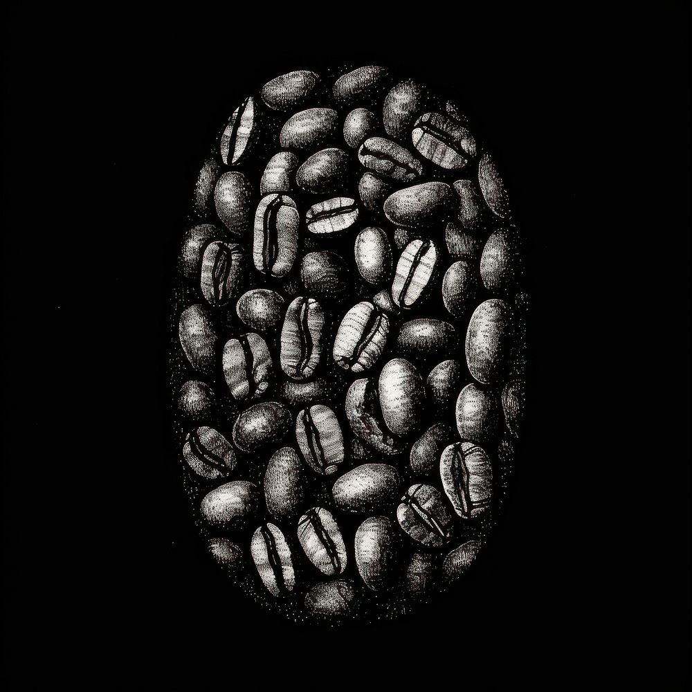 Coffee bean black monochrome freshness.