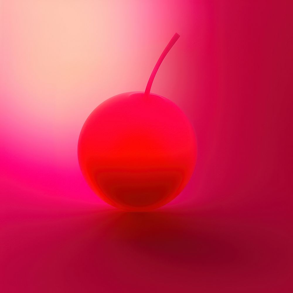 Abstract blurred gradient illustration cherry fruit plant pink.