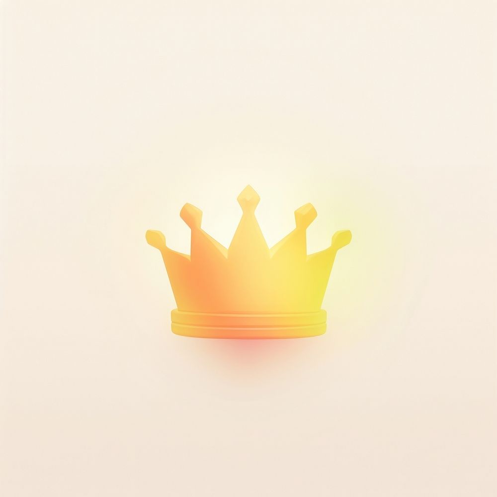 Abstract blurred gradient illustration crown yellow accessories simplicity.