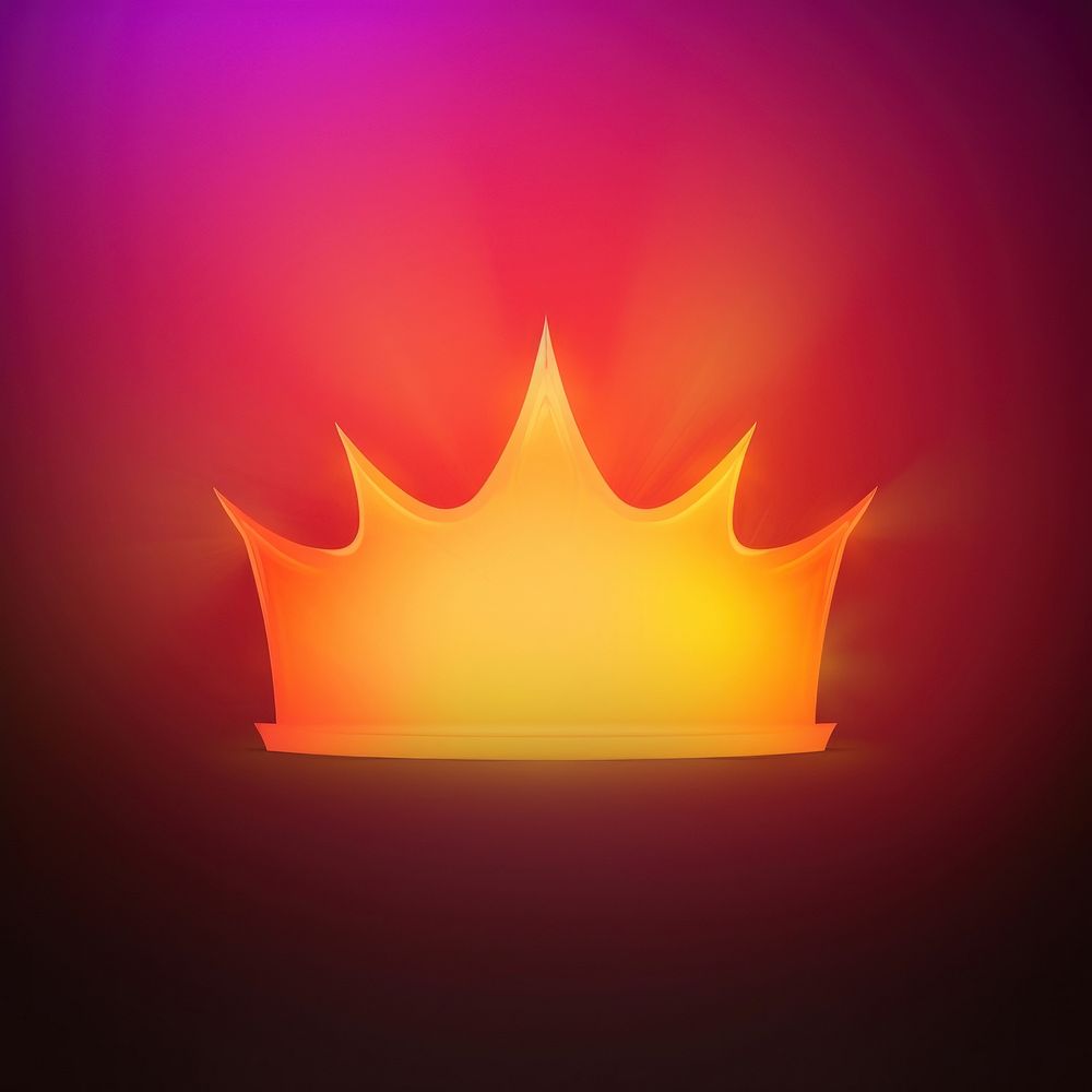 Abstract blurred gradient illustration crown pink illuminated accessories.