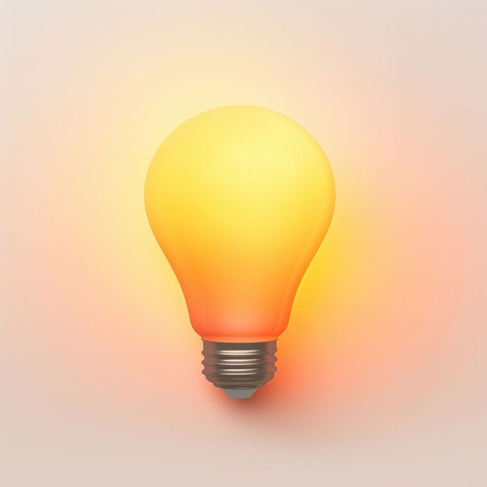 Abstract blurred gradient illustration light bulb lightbulb yellow electricity.
