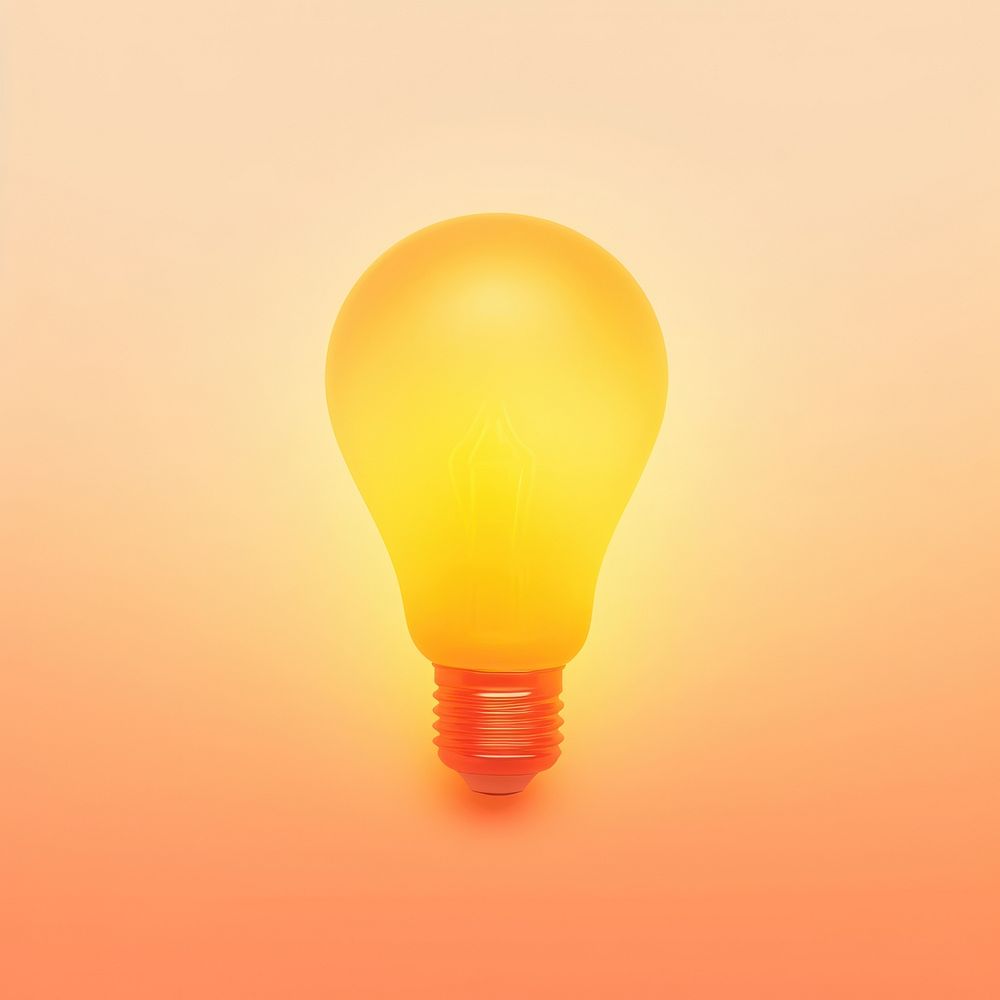 Abstract blurred gradient illustration light bulb lightbulb yellow lamp.