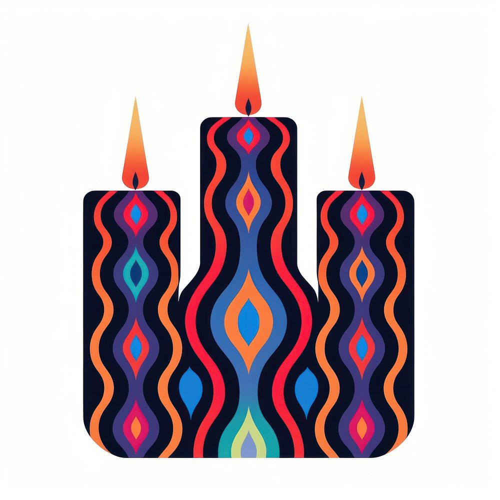 An abstract Graphic Element of candle fire spirituality illuminated.