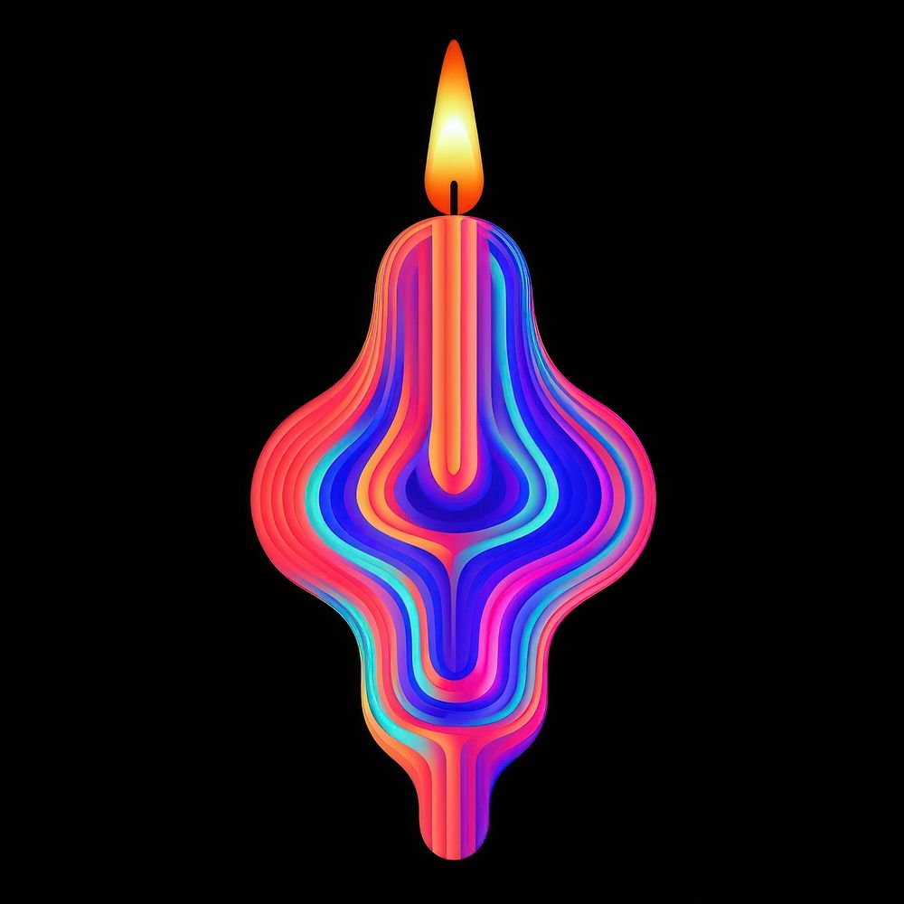 An abstract Graphic Element of candlestick lighting fire illuminated.