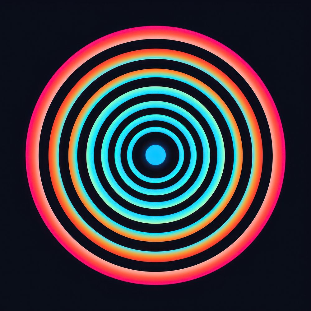 An abstract Graphic Element of Doppler Effect spiral illuminated concentric.