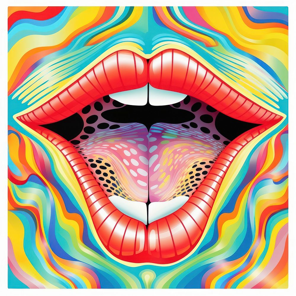 An abstract Graphic Element of mouth art backgrounds creativity.