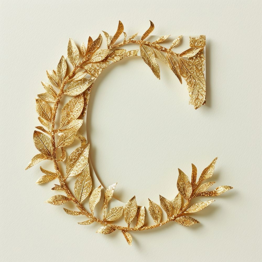 Gold jewelry shape photography.