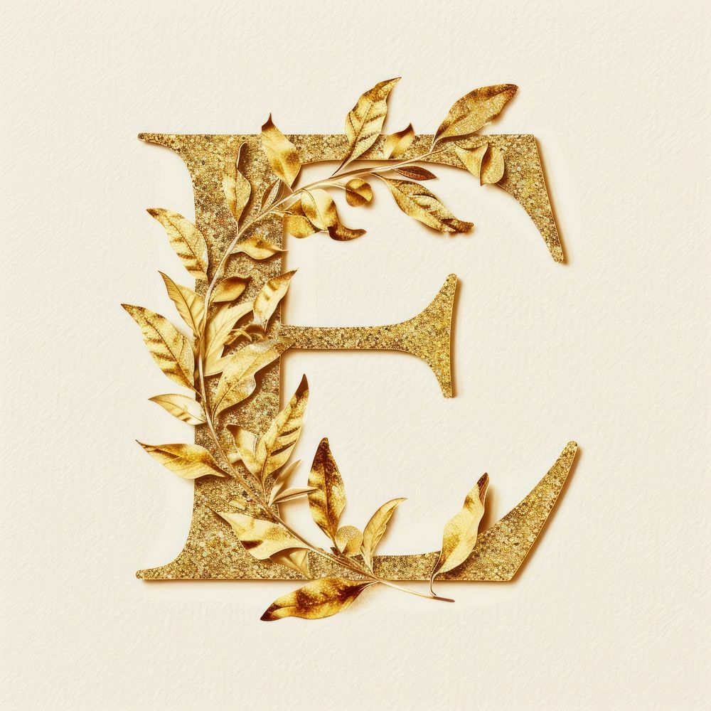 Gold text font accessories.