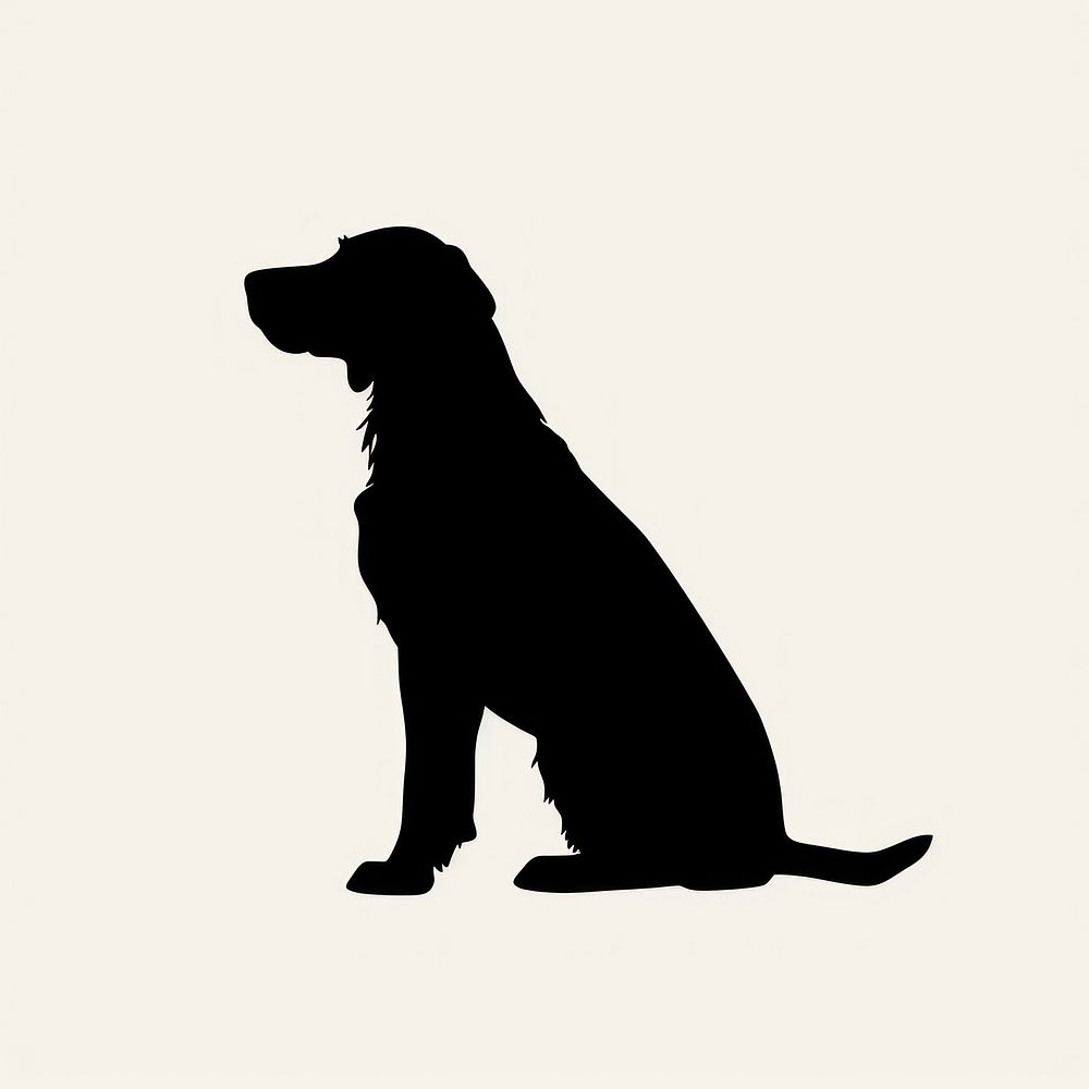 Dog silhouette animal mammal pet.