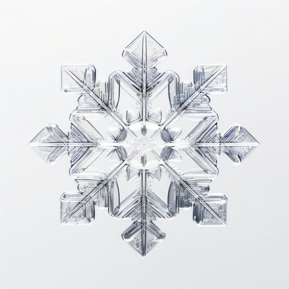 Transparent snowflake creativity chandelier outdoors.