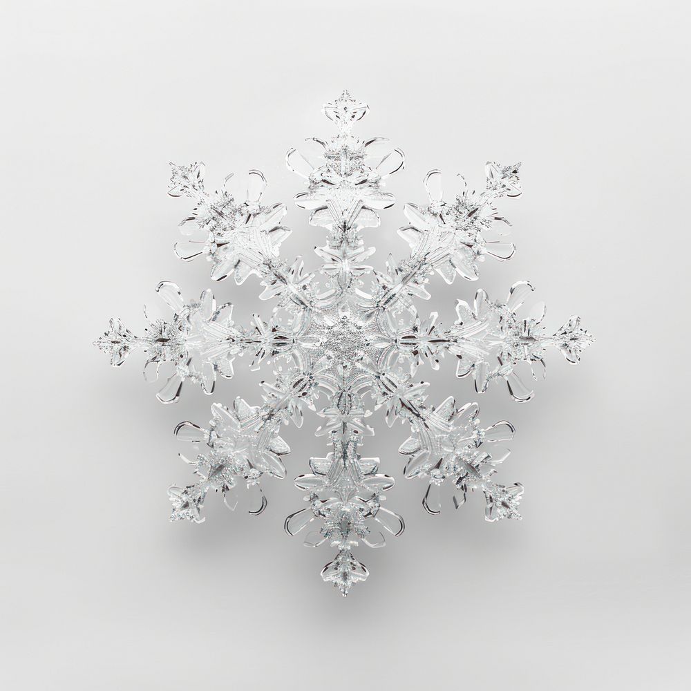 Transparent snowflake chandelier white decoration.