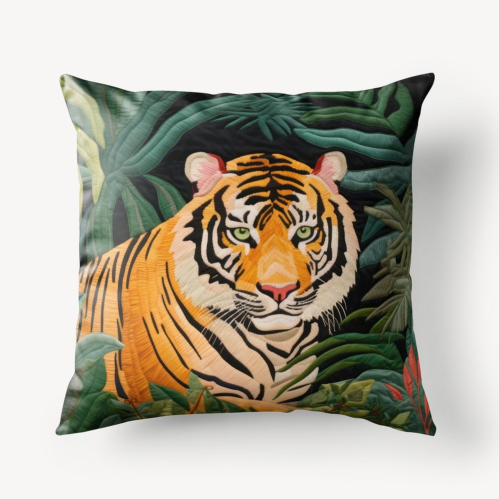 Cushion pillow with tiger pattern