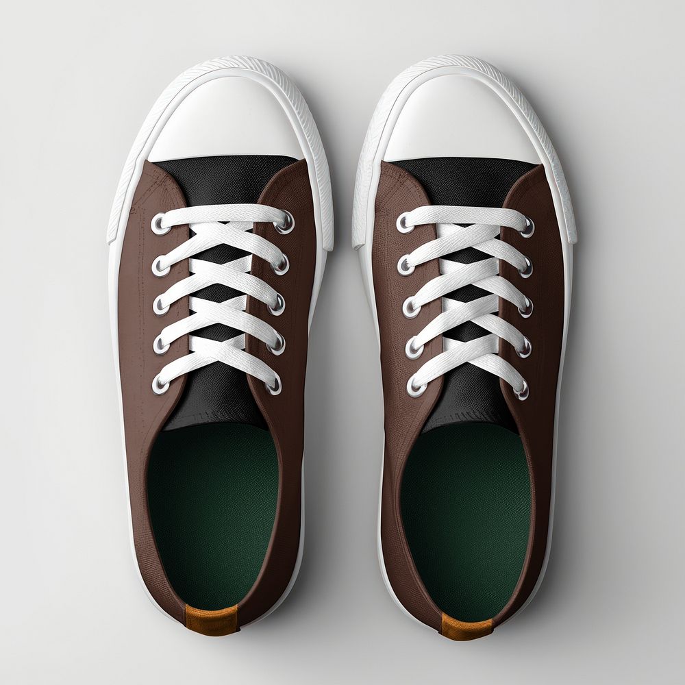 Brown canvas sneakers