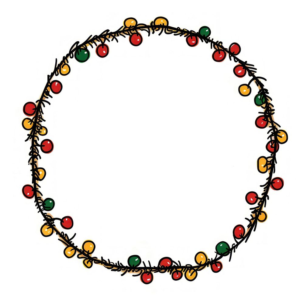 Christmas string light border necklace jewelry bead.
