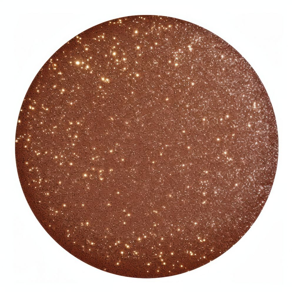 Circle icon glitter shape brown.