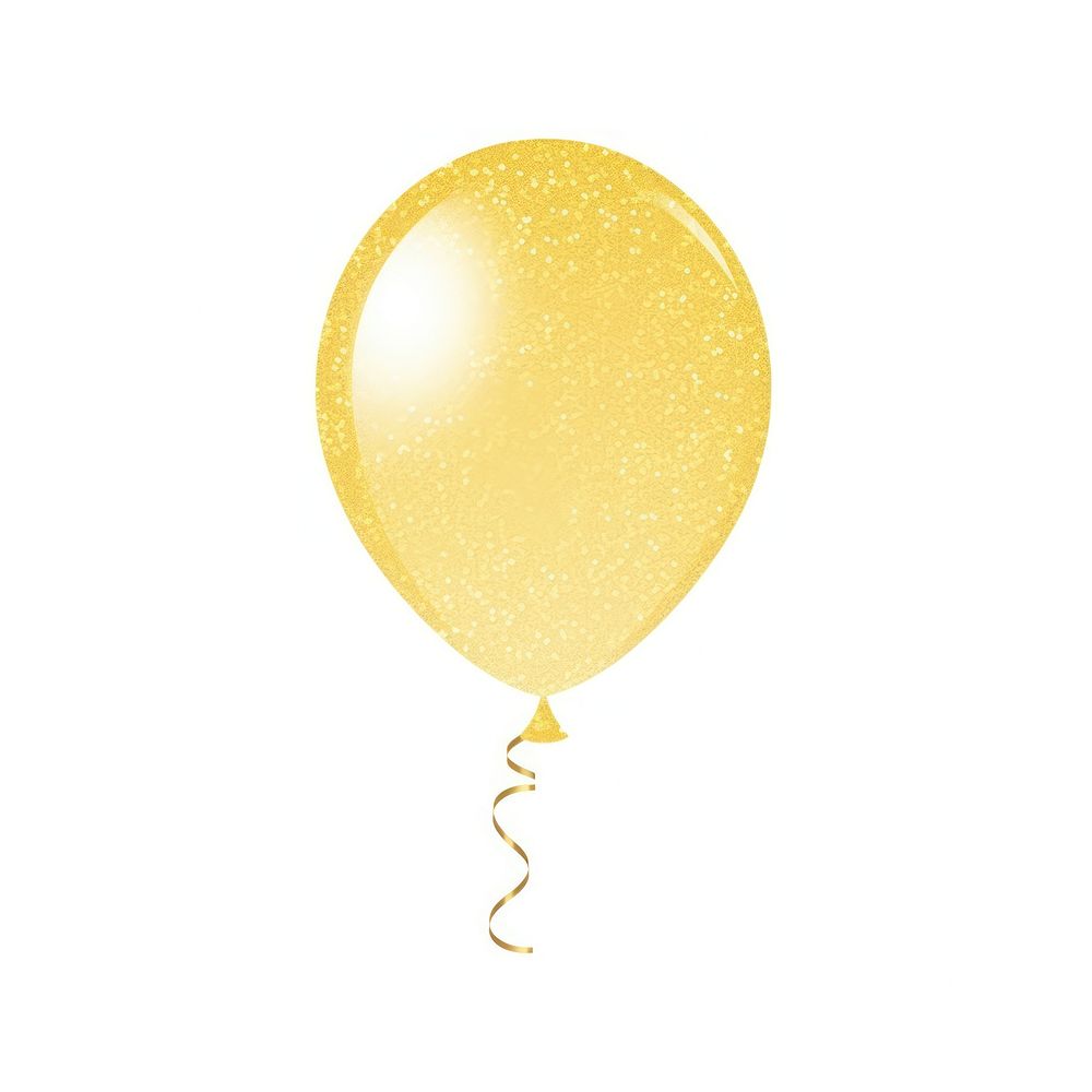 Balloon icon yellow white background celebration.