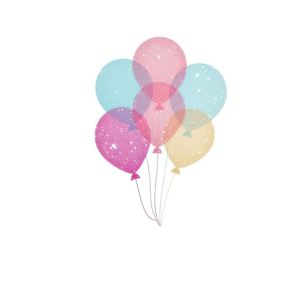 Balloon icon shape white background togetherness.