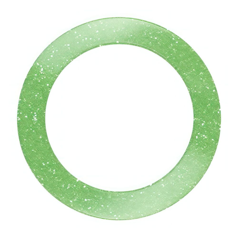 Circle icon green jewelry shape.