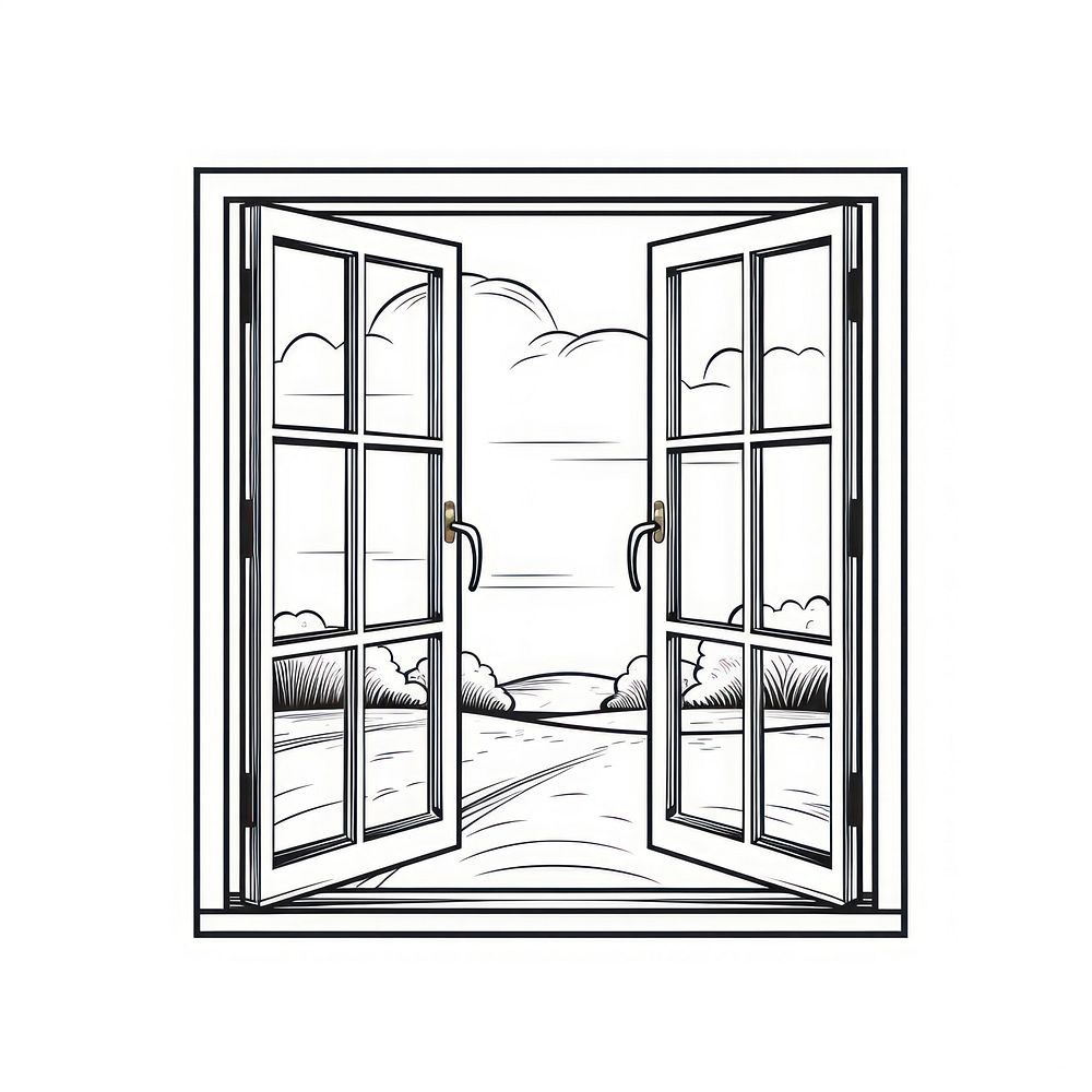 Open Window Line Drawing Images | Free Photos, PNG Stickers, Wallpapers ...