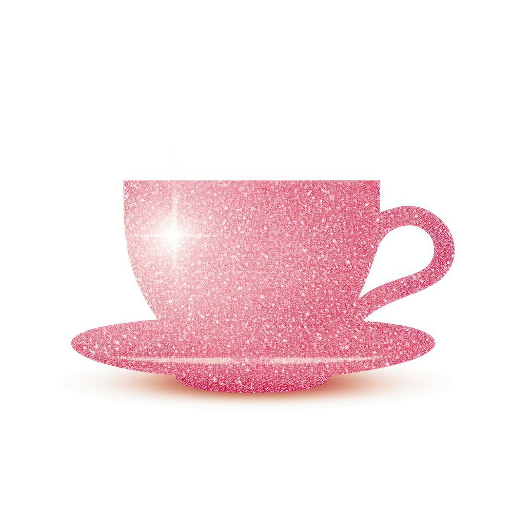 Coffee cup icon saucer drink pink.