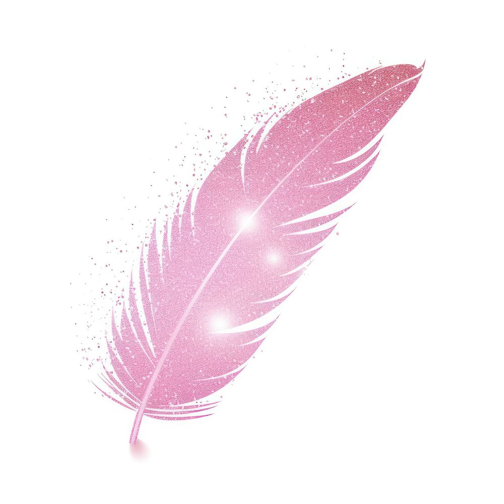 Feather icon pink white background lightweight.