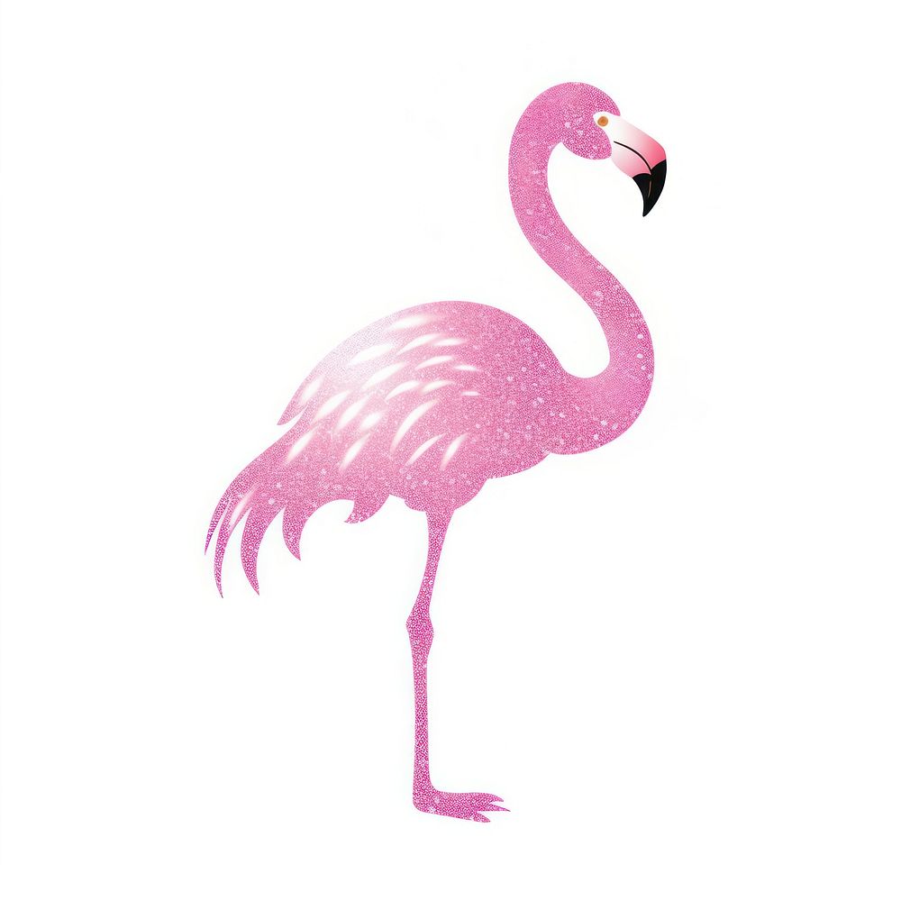 Flamingo icon animal bird beak.