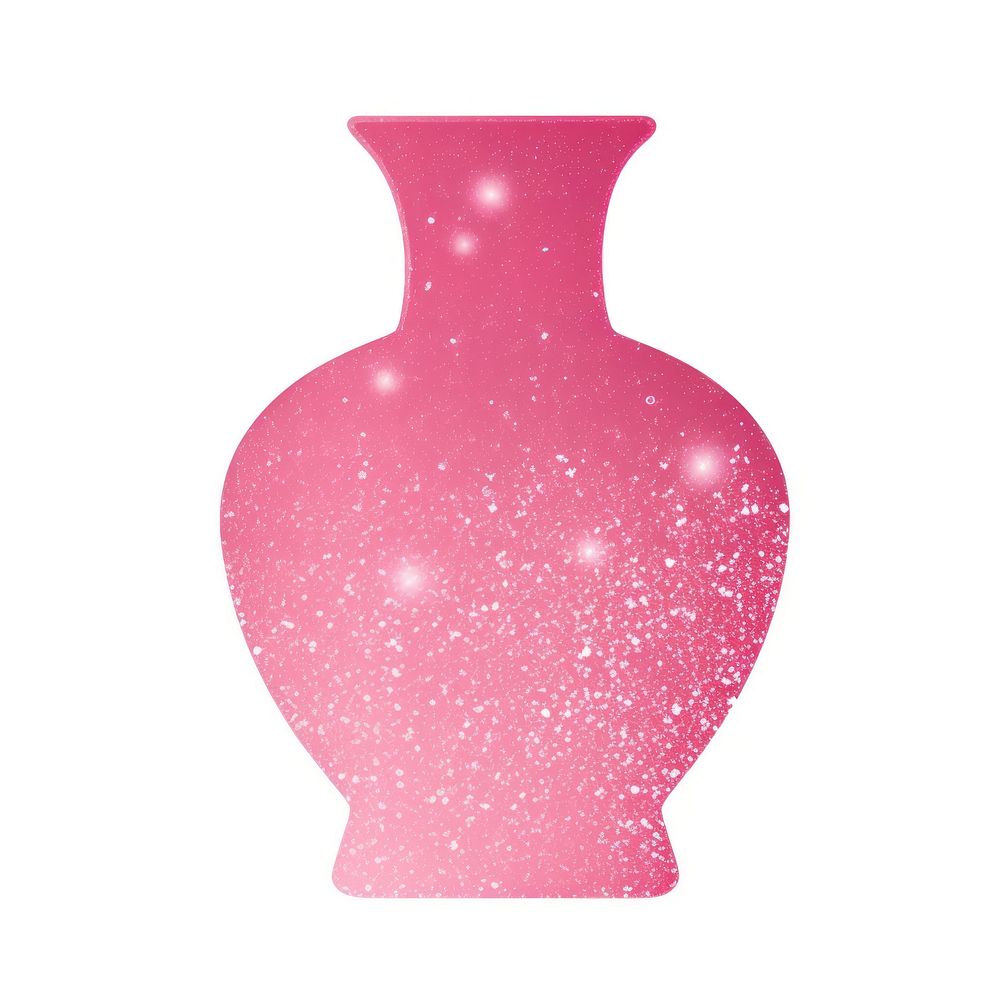 Vase icon porcelain glitter pink.