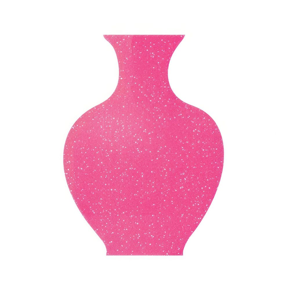Vase icon glitter pink art.