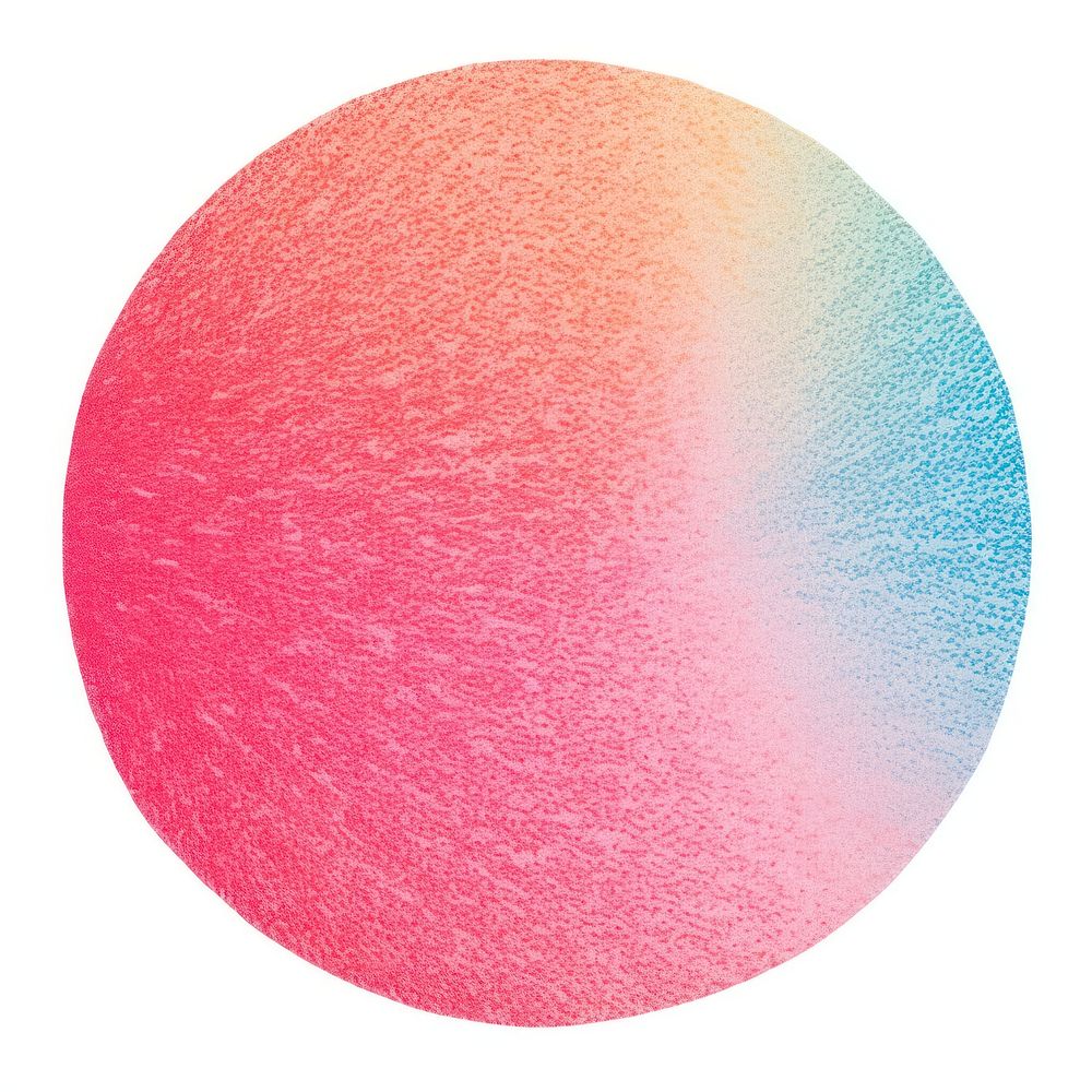 Circle shaped Risograph style backgrounds sphere white background.