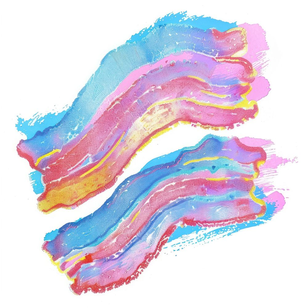 Bacon Risograph style backgrounds painting white background.