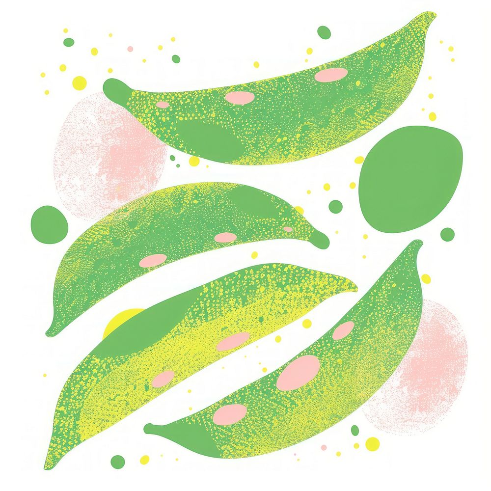 Green peas Risograph style backgrounds plant microbiology.