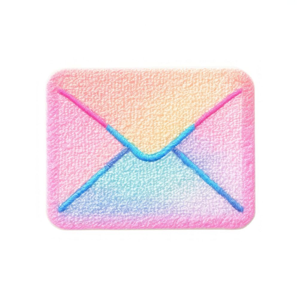Email icon Risograph style white background technology rectangle.