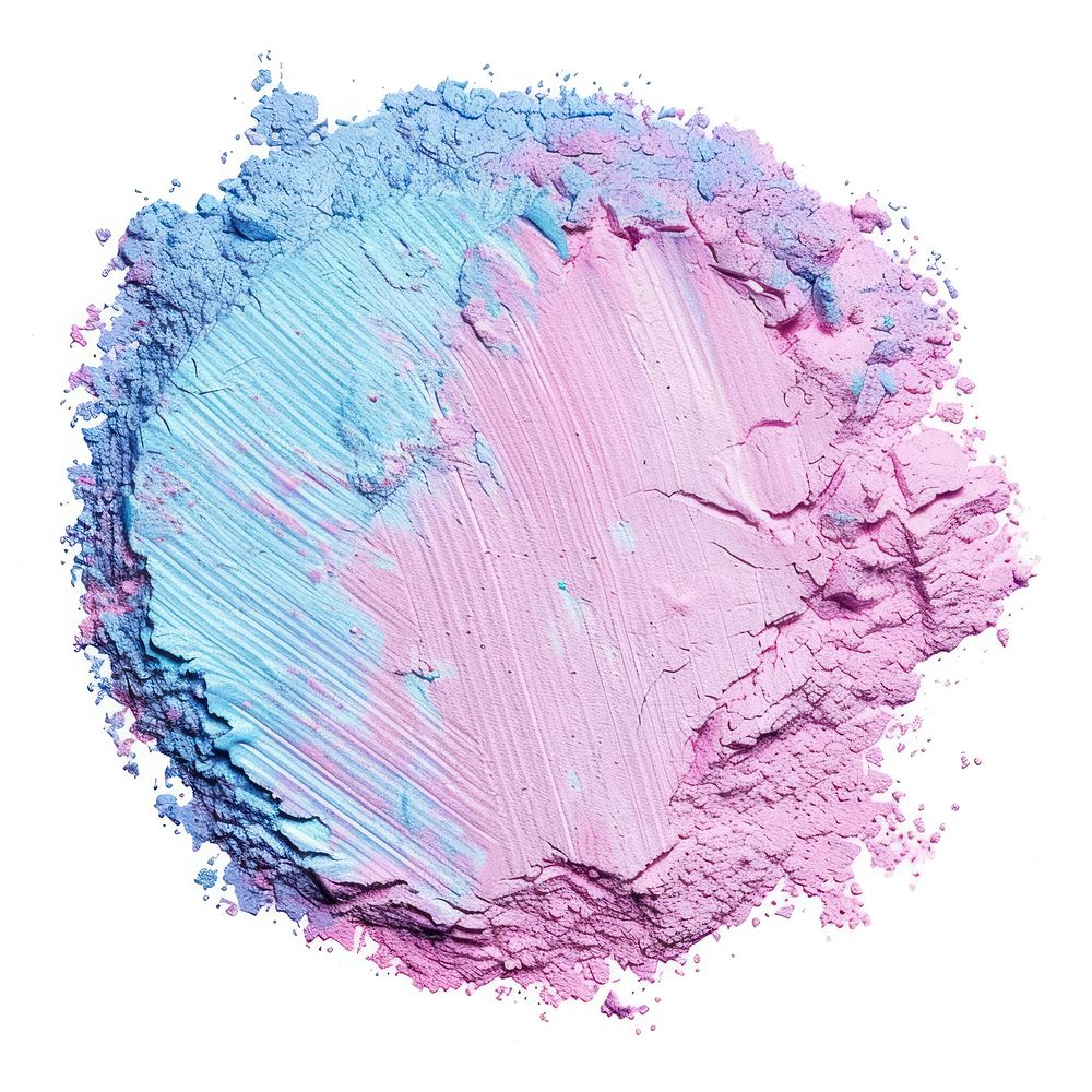 Make up Risograph style powder white background microbiology.