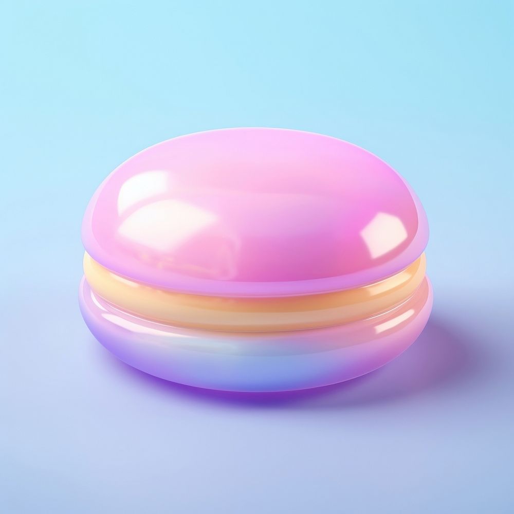Jelly macaron shape circle sphere.